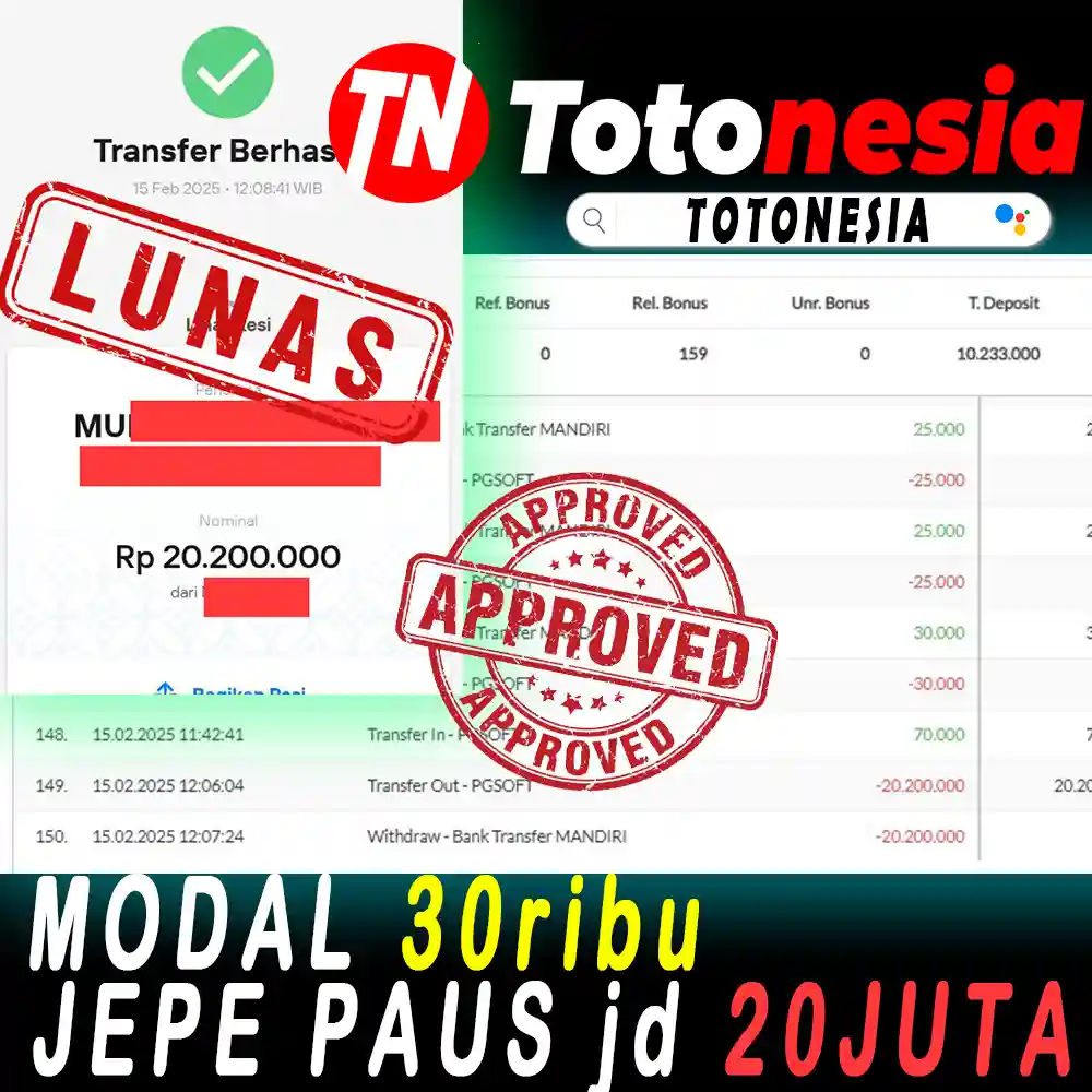 TOTONESIA : Platform permainan togel dan slot terlengkap yang pastinya amanah 2025